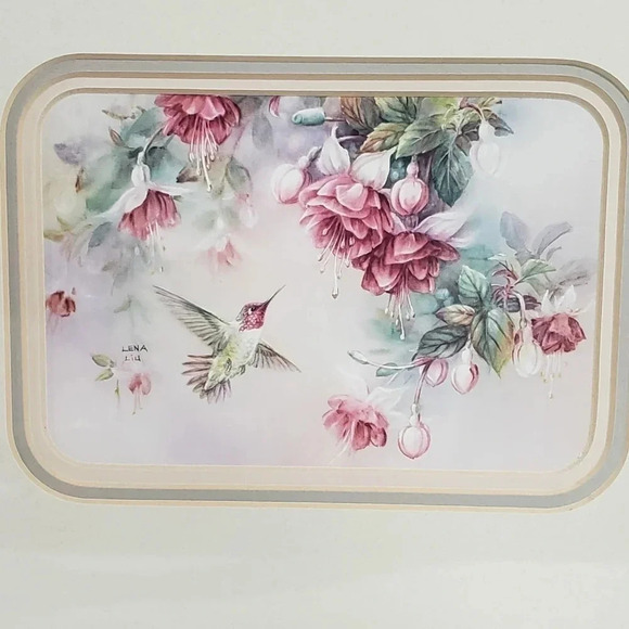 Lena Liu Hummingbird  Print Framed Triple Matted Signed. - Picture 2 of 7